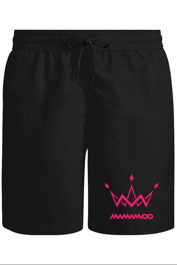 Mamamoo - Logo Crown Unisex Siyah Şort