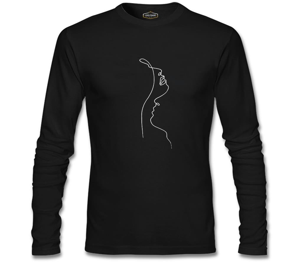 Man on Her Neck Black Men's Sweatshirt