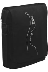 Man on Her Neck Unisex Siyah Postacı Çanta