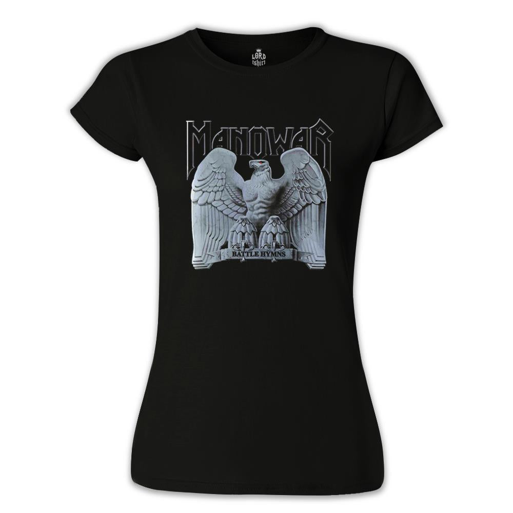 Manowar - Logo Siyah Kadın Tshirt