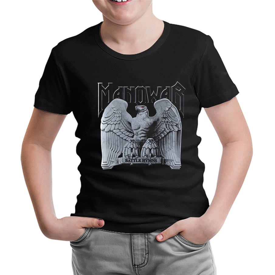 Manowar - Logo Siyah Çocuk Tshirt