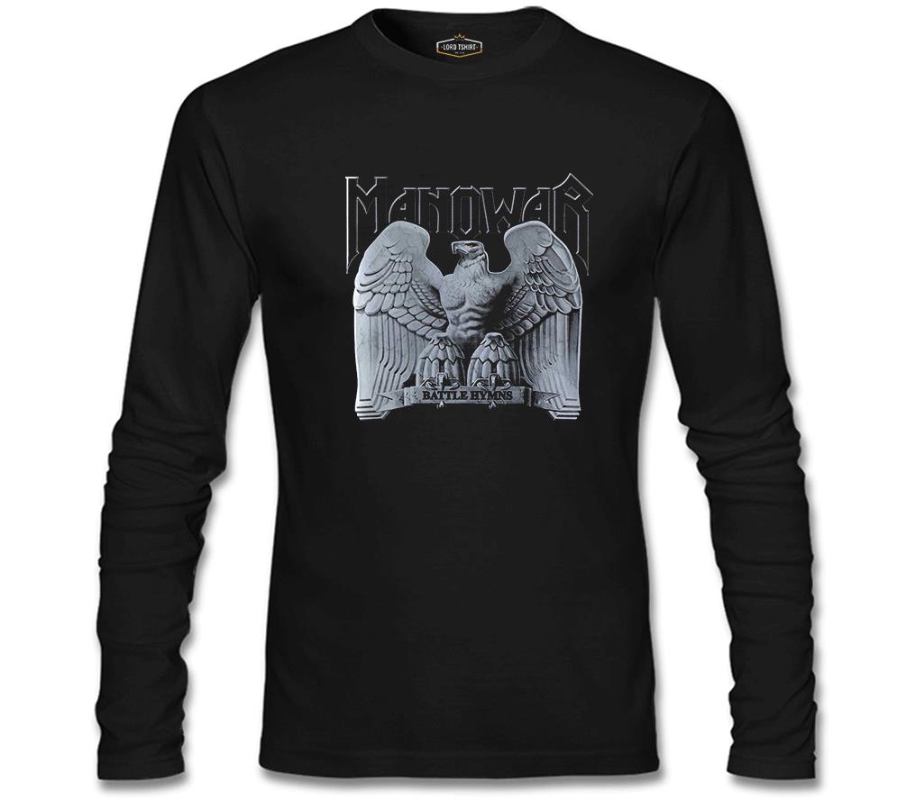 Manowar - Logo Siyah Erkek Sweatshirt