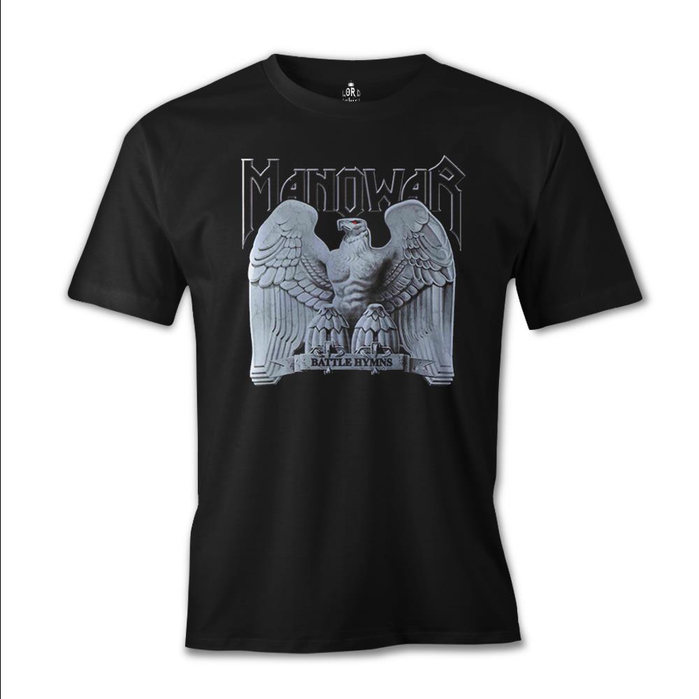 Manowar - Logo Siyah Erkek Tshirt