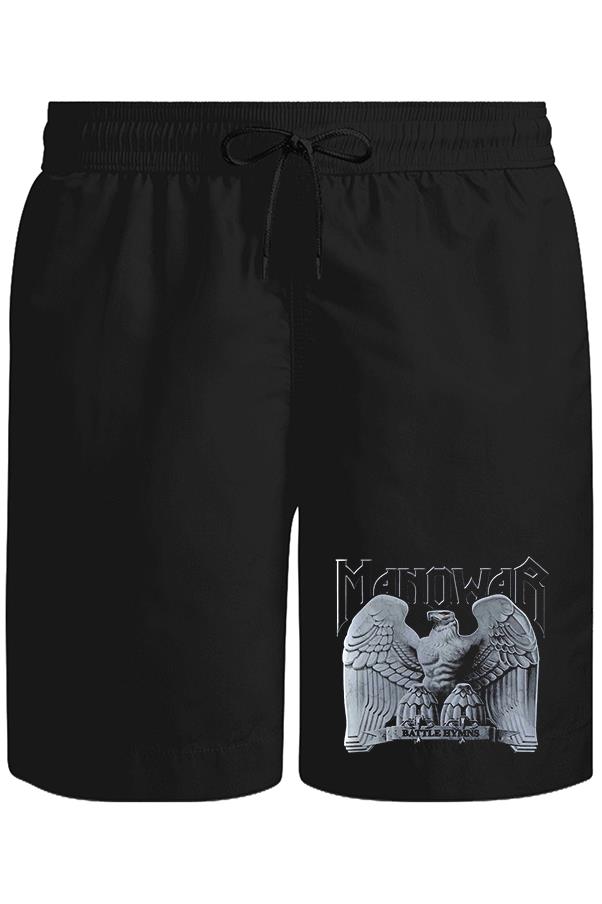 Manowar - Logo Unisex Siyah Şort