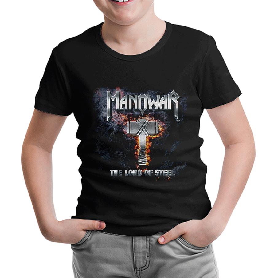Manowar - Lord of Steel Siyah Çocuk Tshirt