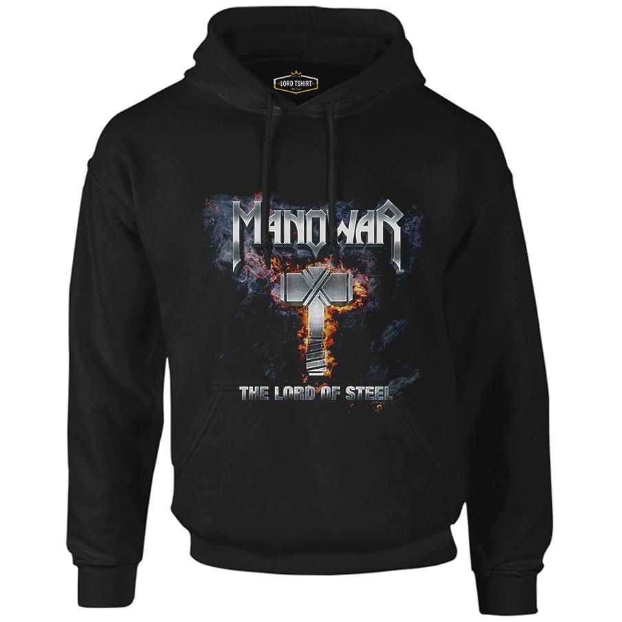 Manowar - Lord of Steel Siyah Erkek Fermuarsız Kapşonlu