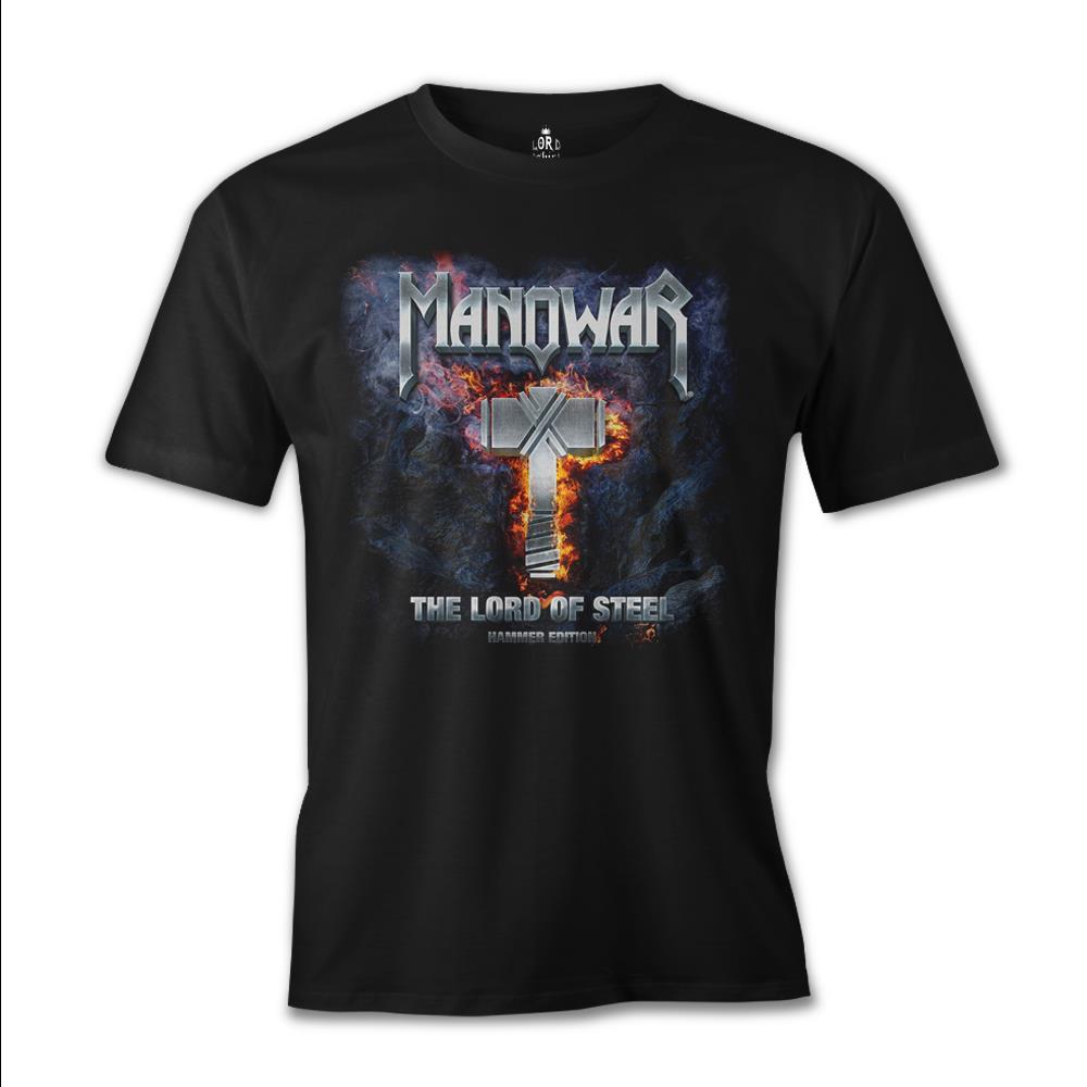 Manowar - Lord of Steel Siyah Erkek Tshirt