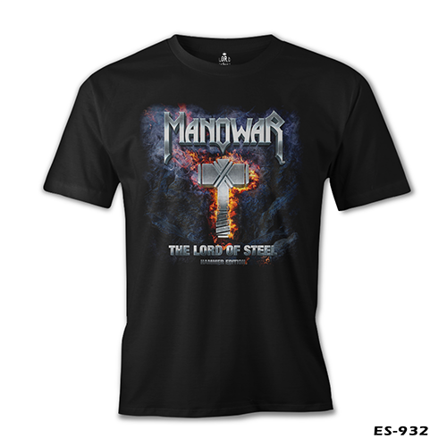 Manowar - Lord of Steel Siyah Erkek Tshirt