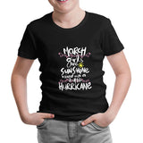 March Girls Siyah Çocuk Tshirt