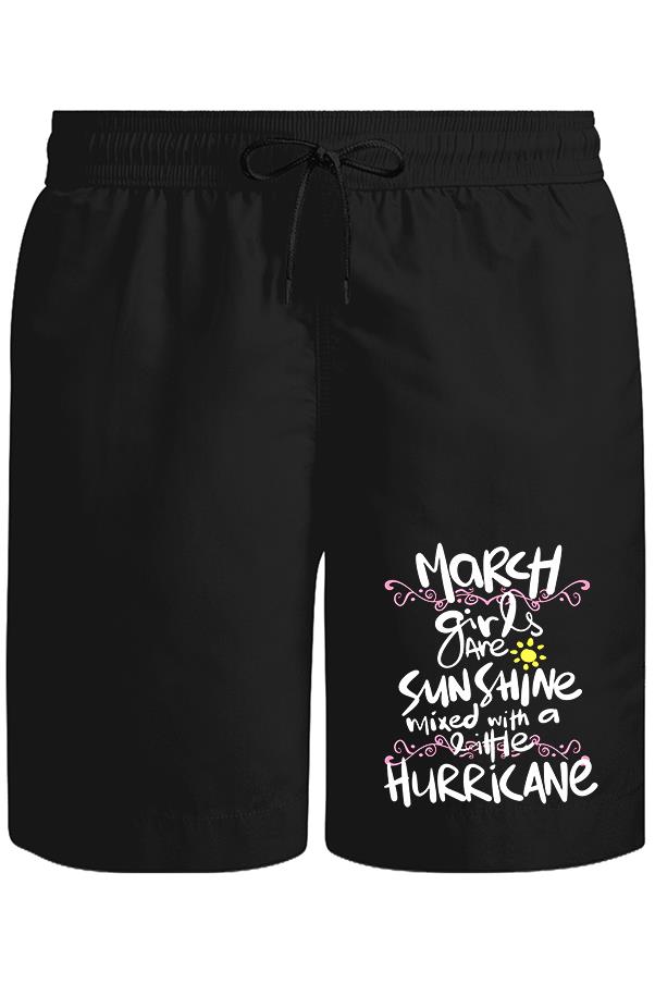 March Girls Unisex Siyah Şort