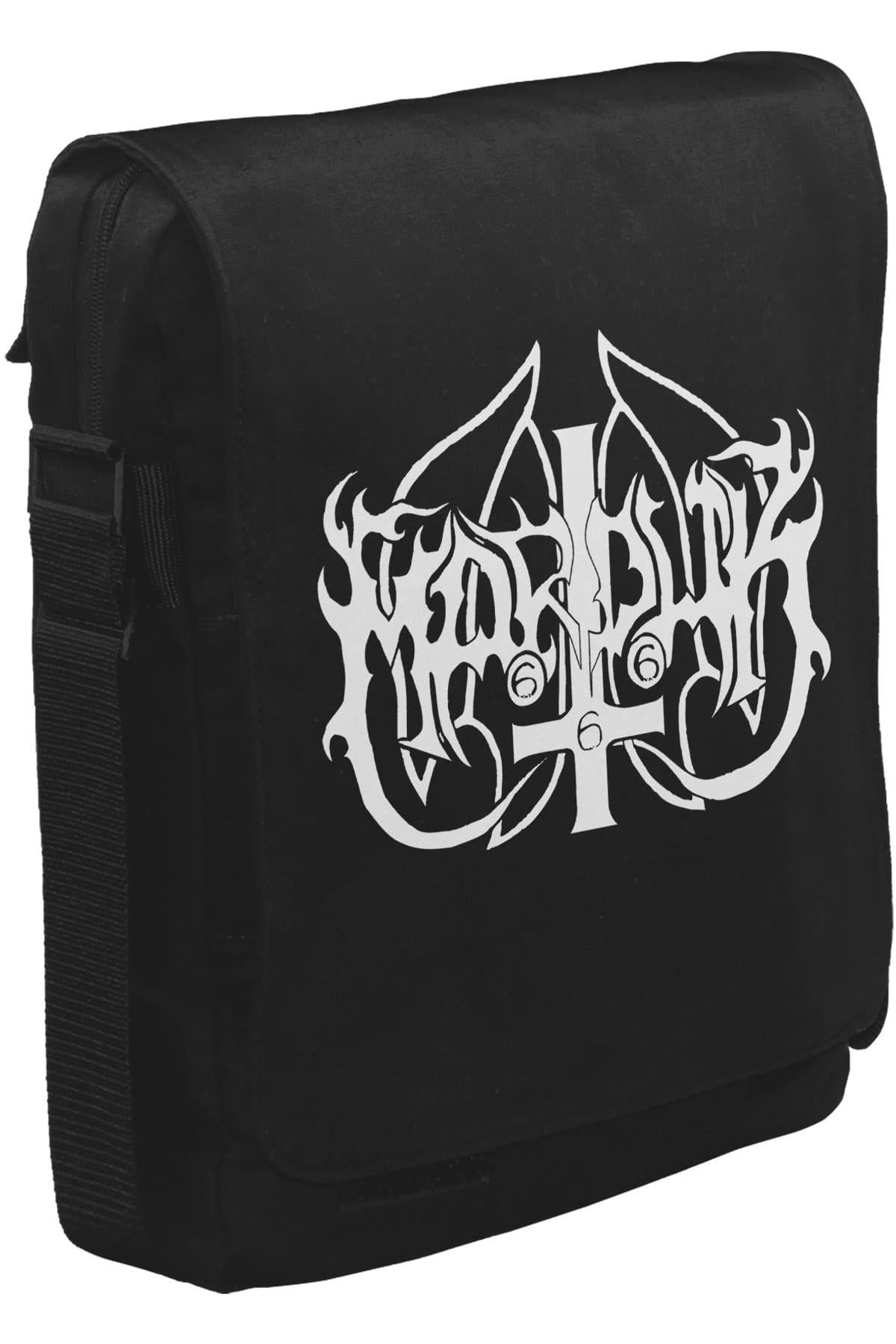 Marduk - Logo Unisex Siyah Postacı Çanta