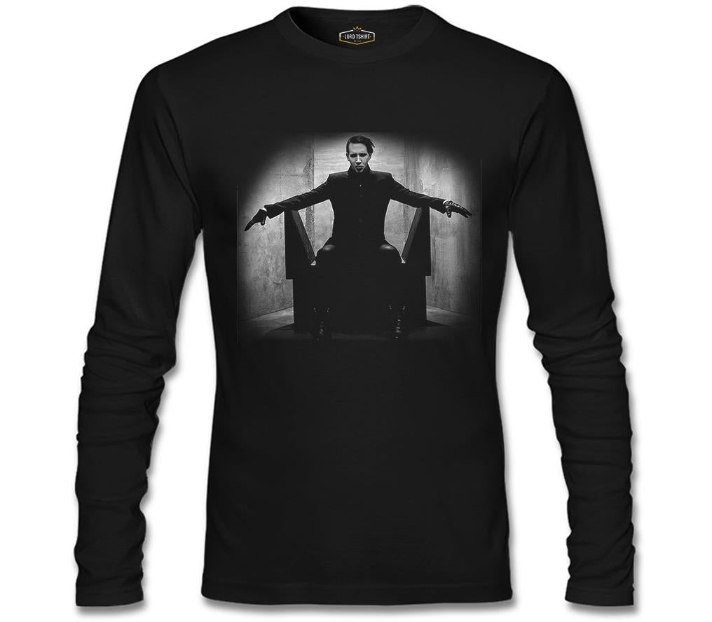 Marilyn Manson II Siyah Erkek Sweatshirt