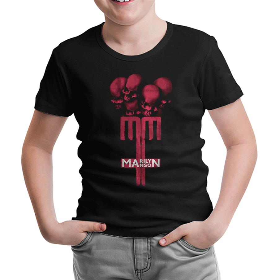 Marilyn Manson - MM Siyah Çocuk Tshirt