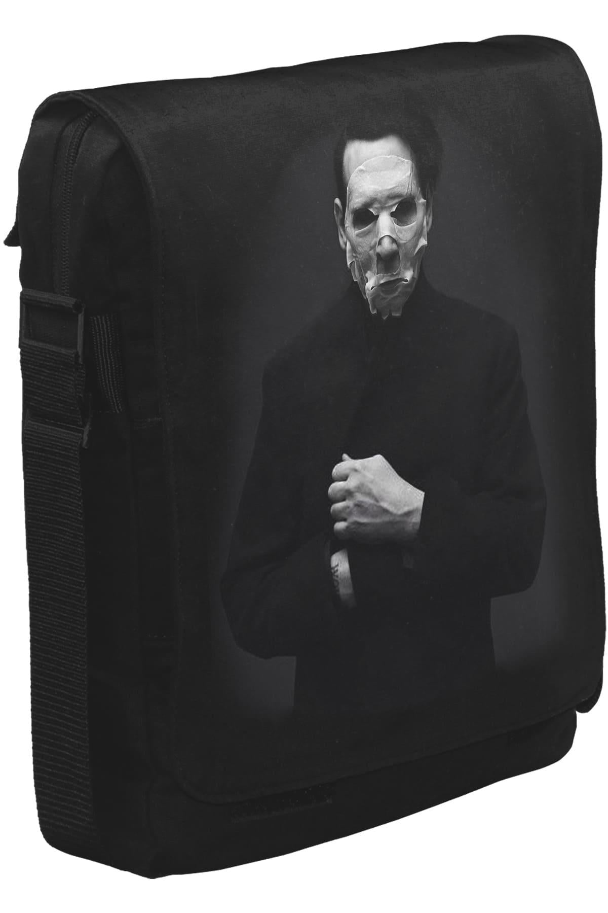 Marilyn Manson - Pale Unisex Siyah Postacı Çanta