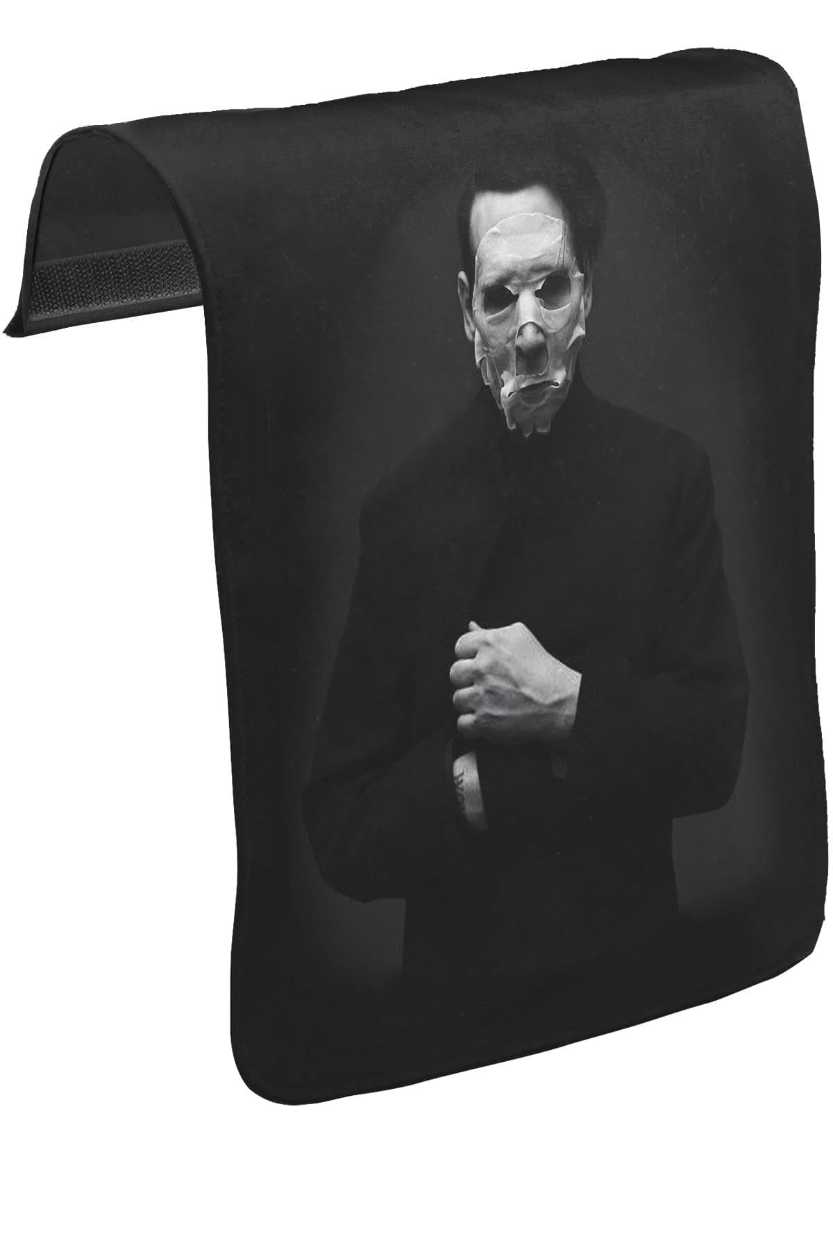 Marilyn Manson - Pale Unisex Siyah Tak-Çıkar Postacı Çanta Kapağı CK-956
