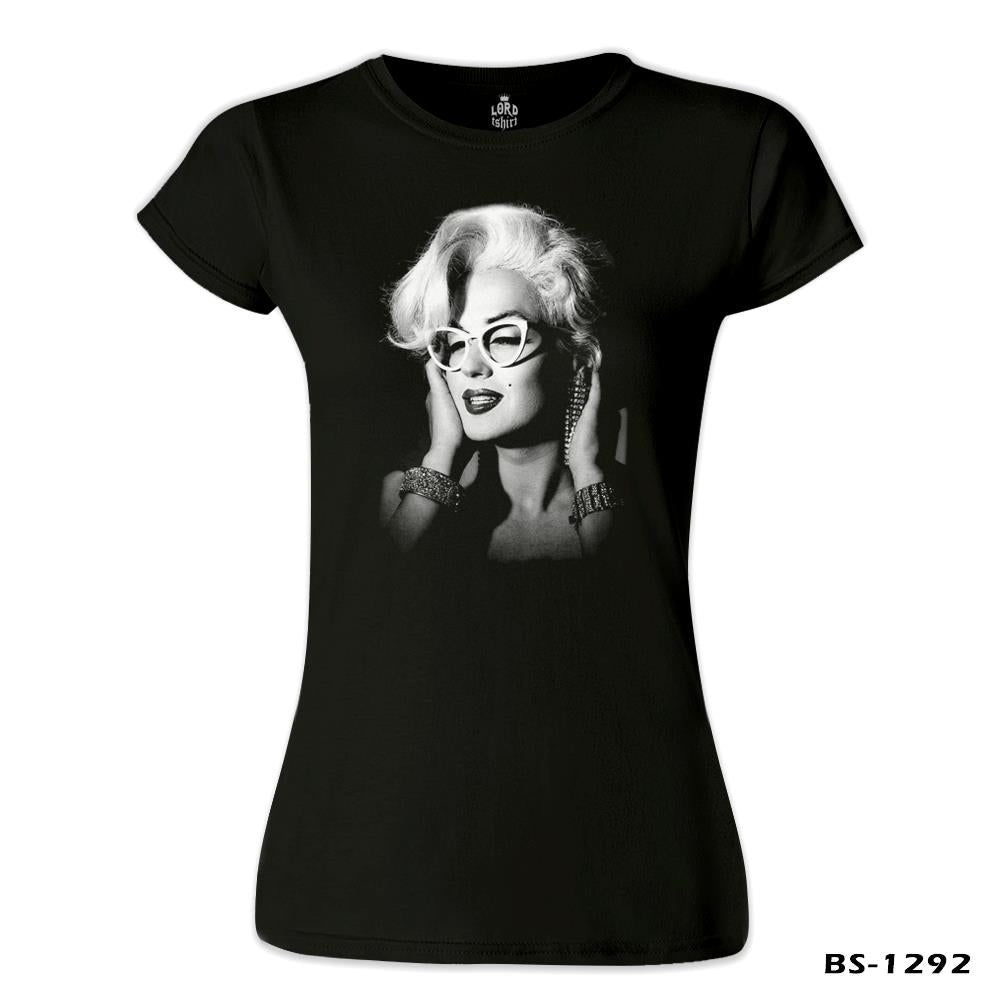 Marilyn Monroe Siyah Kadın Tshirt