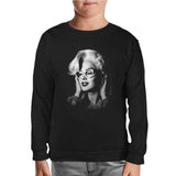 Marilyn Monroe Black Kids Sweatshirt
