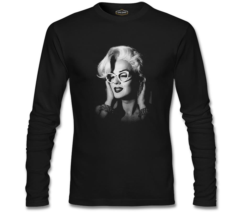 Marilyn Monroe Siyah Erkek Sweatshirt