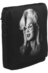 Marilyn Monroe Unisex Black Messenger Bag 