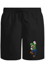 Mario & Luigi - Luigi Unisex Siyah Şort