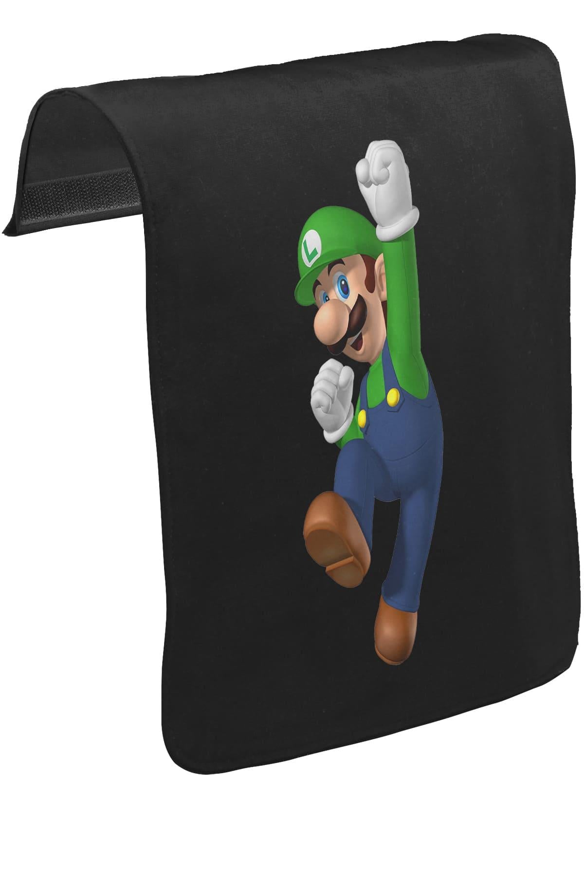 Mario & Luigi - Luigi  Unisex Siyah Tak-Çıkar Postacı Çanta Kapağı CK-870