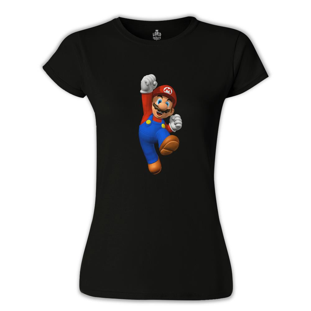 Mario & Luigi - Mario Siyah Bayan Tshirt