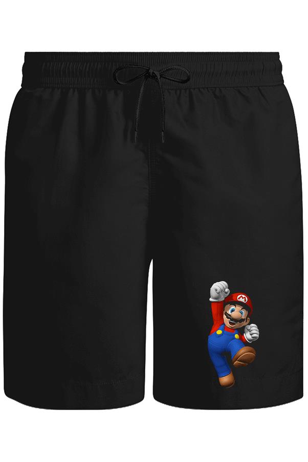 Mario & Luigi - Mario Unisex Siyah Şort