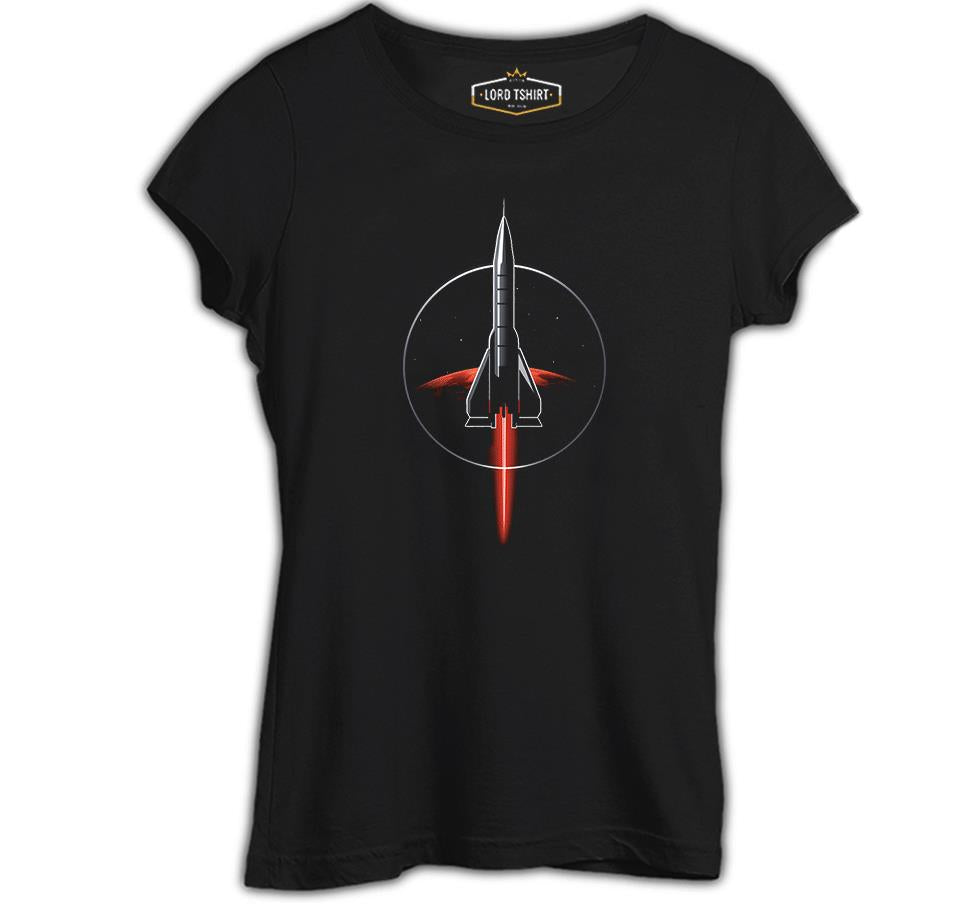 Mars - NASA Rocket Black Women's Tshirt 