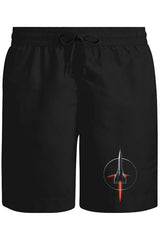 Mars - Nasa Roket Unisex Siyah Şort