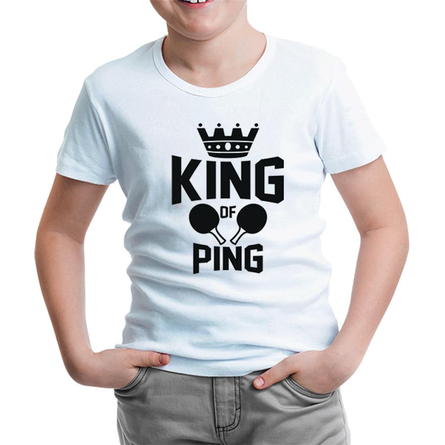 Masa Tenisi - King of Ping Pong Beyaz Çocuk Tshirt