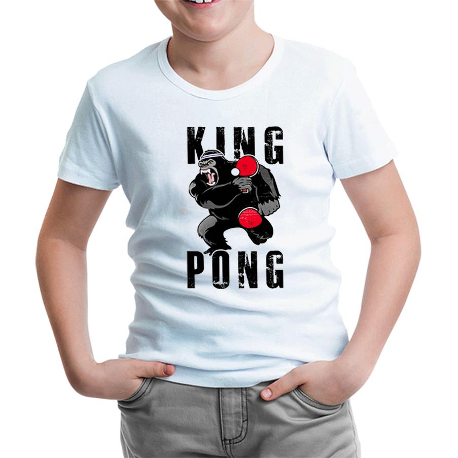 Masa Tenisi - King Pong Beyaz Çocuk Tshirt