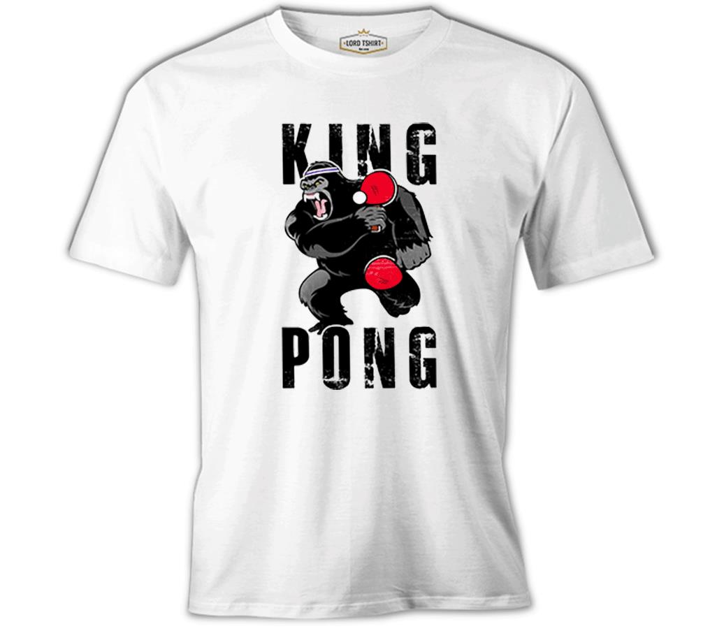 Masa Tenisi - King Pong Beyaz Erkek Tshirt