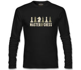 Master of Chess and Chess Pieces Black Men's Sweatshirt