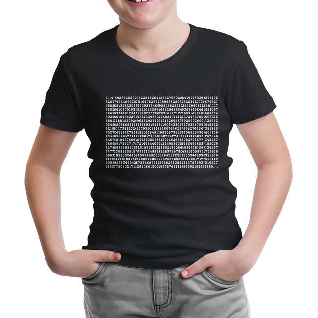 Matematik - Pi 0 Siyah Çocuk Tshirt