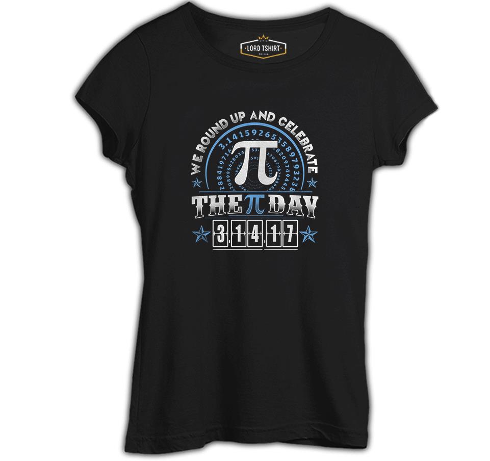 Matematik - Pi 12 Siyah Kadın Tshirt