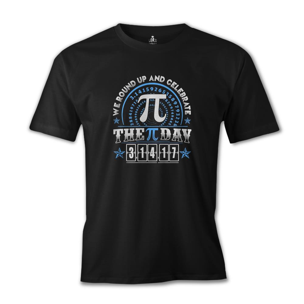 Matematik - Pi 12 Siyah Erkek Tshirt