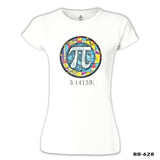 Matematik - Pi 15 Beyaz Kadın Tshirt