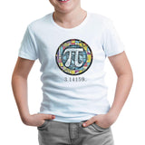 Mathematics - Pi 15 White Kids Tshirt