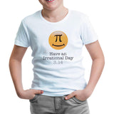 Mathematics - Pi 16 White Kids Tshirt
