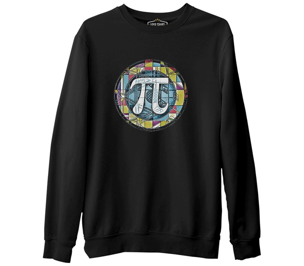 Matematik - Pi 5 Siyah Erkek Kalın Sweatshirt