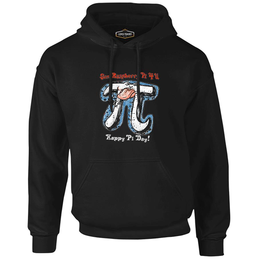 Matematik - Pi 6 Siyah Erkek Fermuarsız Kapşonlu