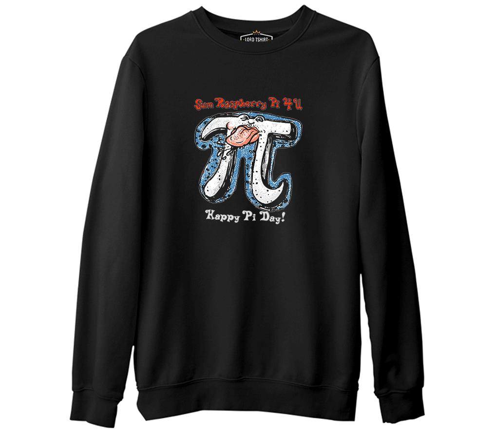 Matematik - Pi 6 Siyah Erkek Kalın Sweatshirt