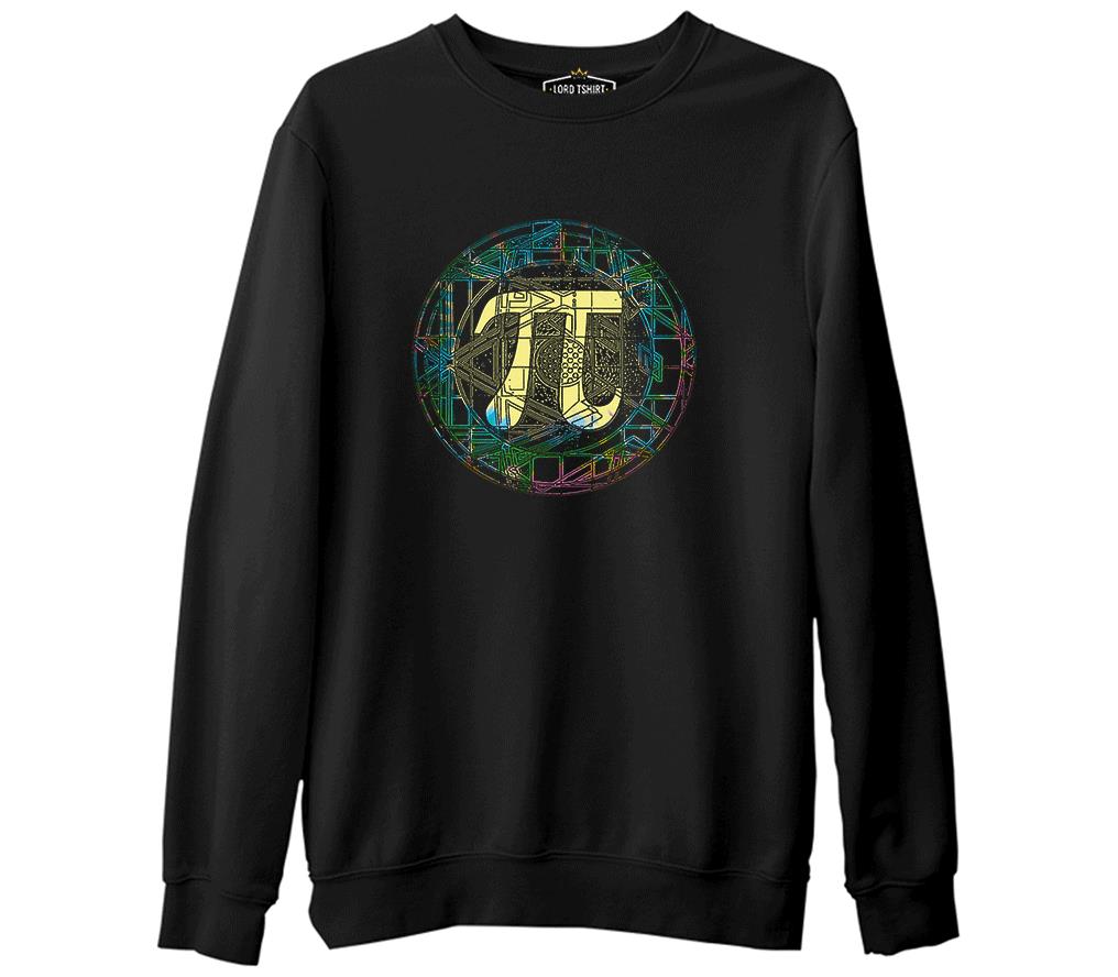 Matematik - Pi 7 Siyah Erkek Kalın Sweatshirt