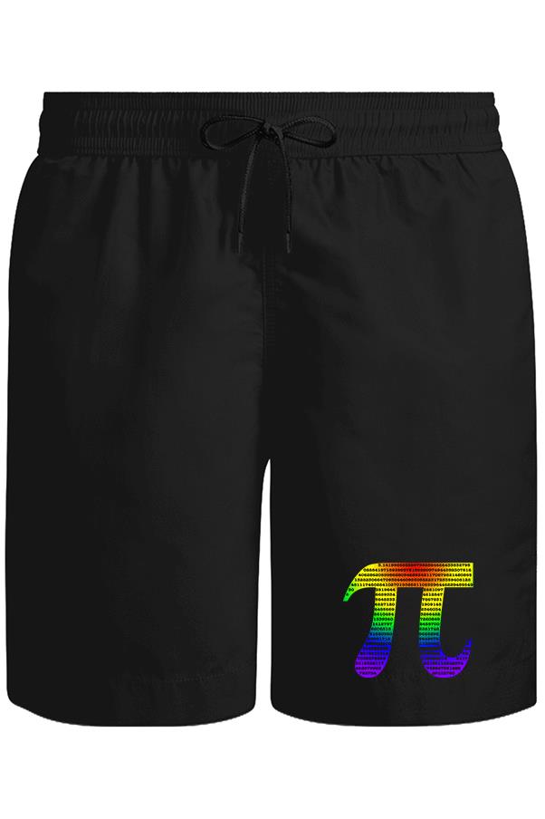 Matematik - Pi II Unisex Siyah Şort