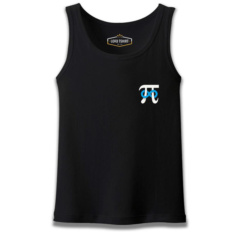 Matematik - Pi Sonsuz İşareti Logo Siyah Erkek Atlet