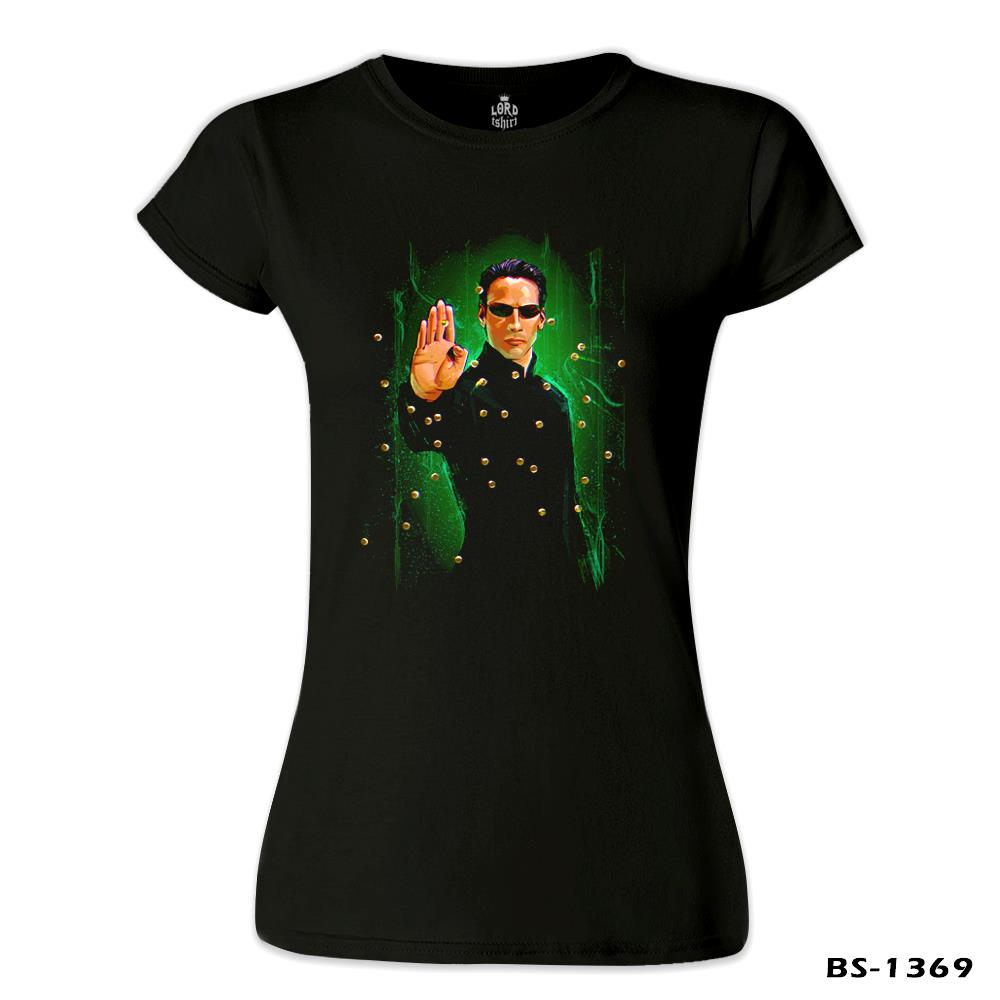 Matrix - Bullets Siyah Kadın Tshirt