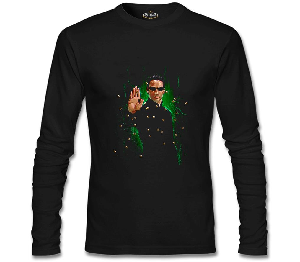 Matrix - Bullets Siyah Erkek Sweatshirt