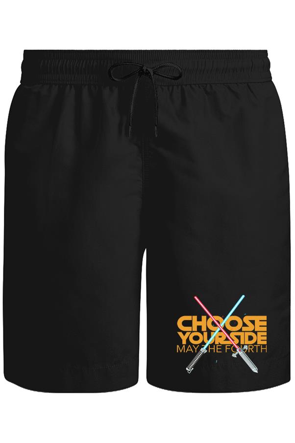 May the Fourth Chose Your Side Unisex Black Shorts 