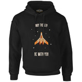 May the Fourth Spaceship and Stars Black Men's Zipperless Hoodie