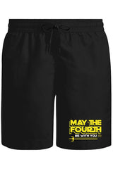 May the Fourth with Battleship Logo Unisex Siyah Şort